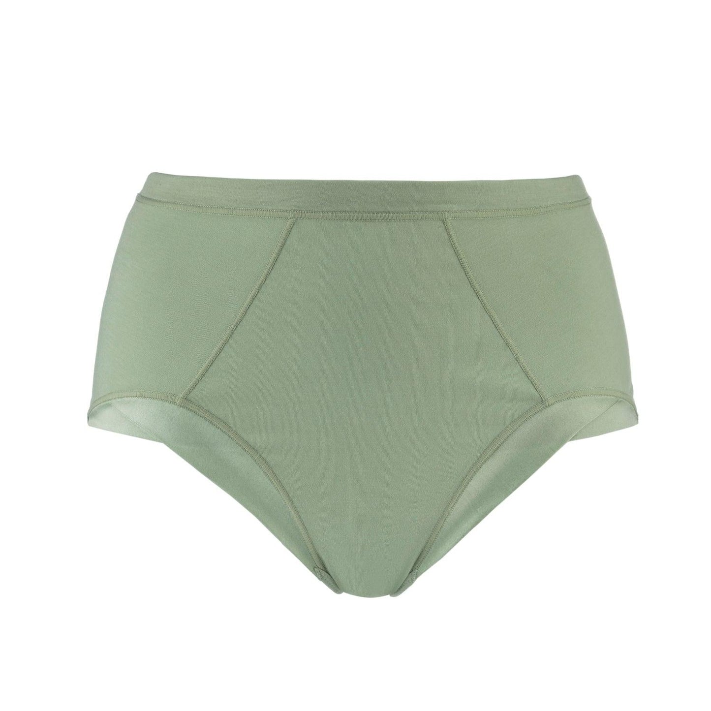 Silk & Organic Cotton High-Waisted Brief — Aspen Green