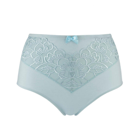 Silk & Organic Cotton Full Brief — Aqua Blue