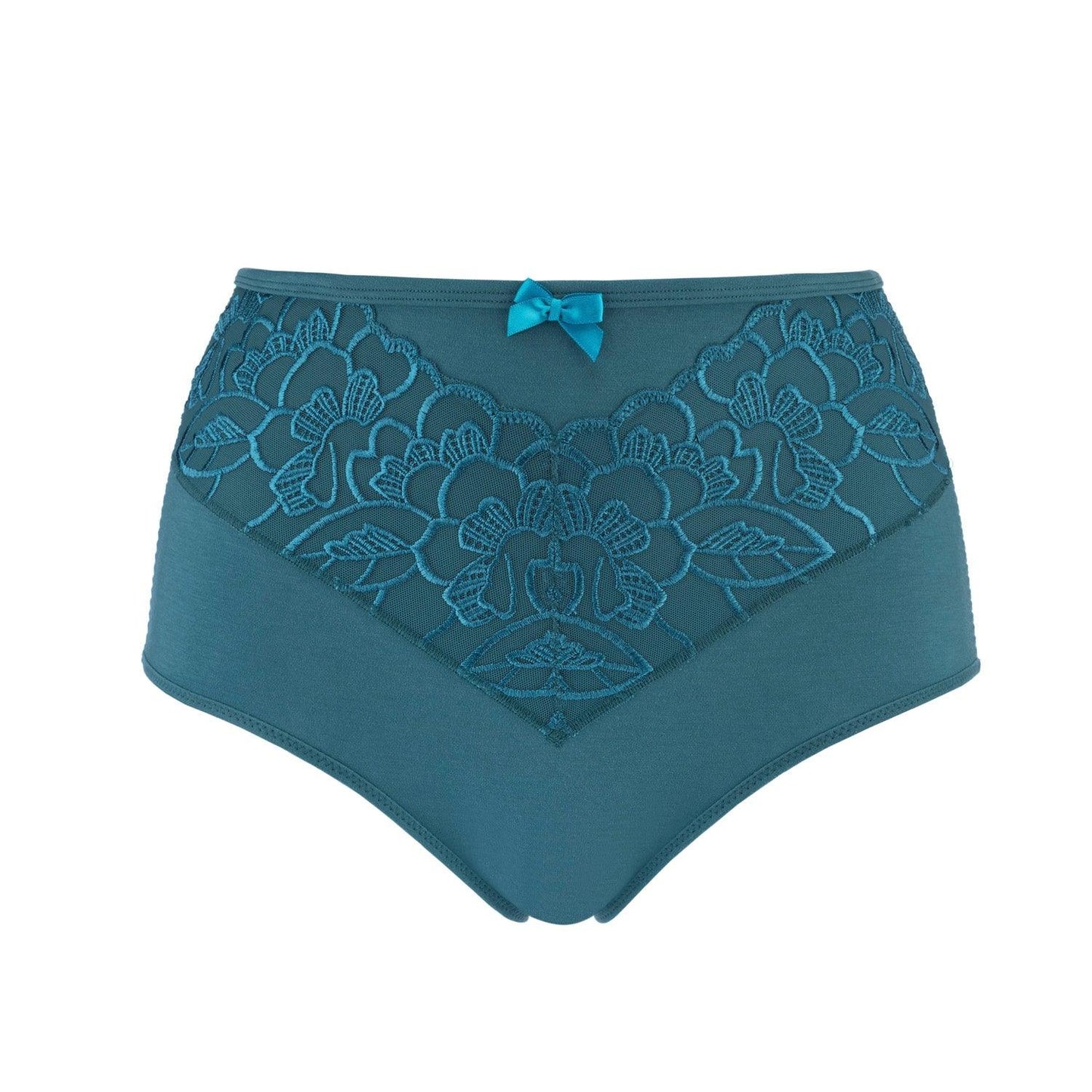 Silk & Organic Cotton Full Brief — Peacock Blue