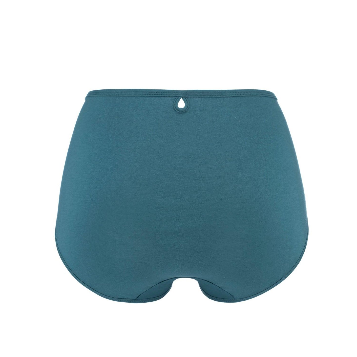 Silk & Organic Cotton Full Brief — Peacock Blue