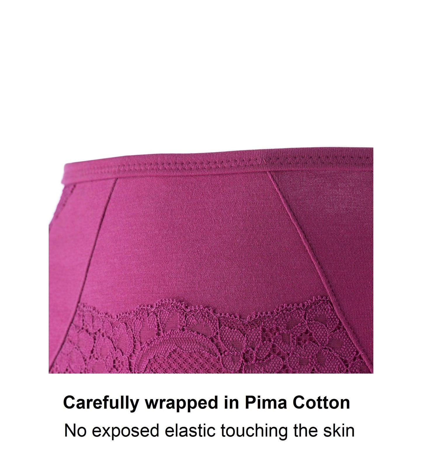Silk & Organic Cotton High-Waisted Brief — Fuchsia