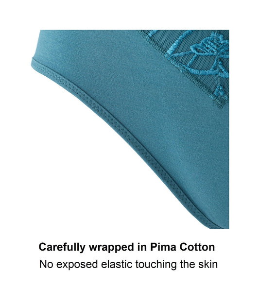 Silk & Organic Cotton Full Brief — Peacock Blue