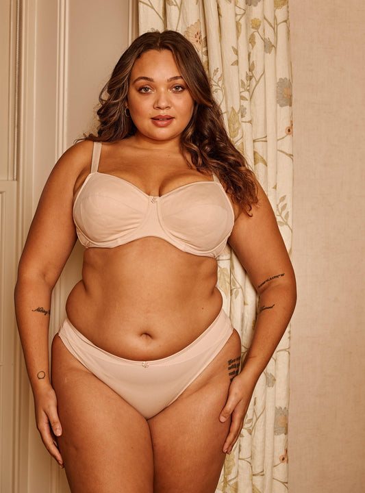 Silk & Organic Cotton Underwired Bra — Warm Gold