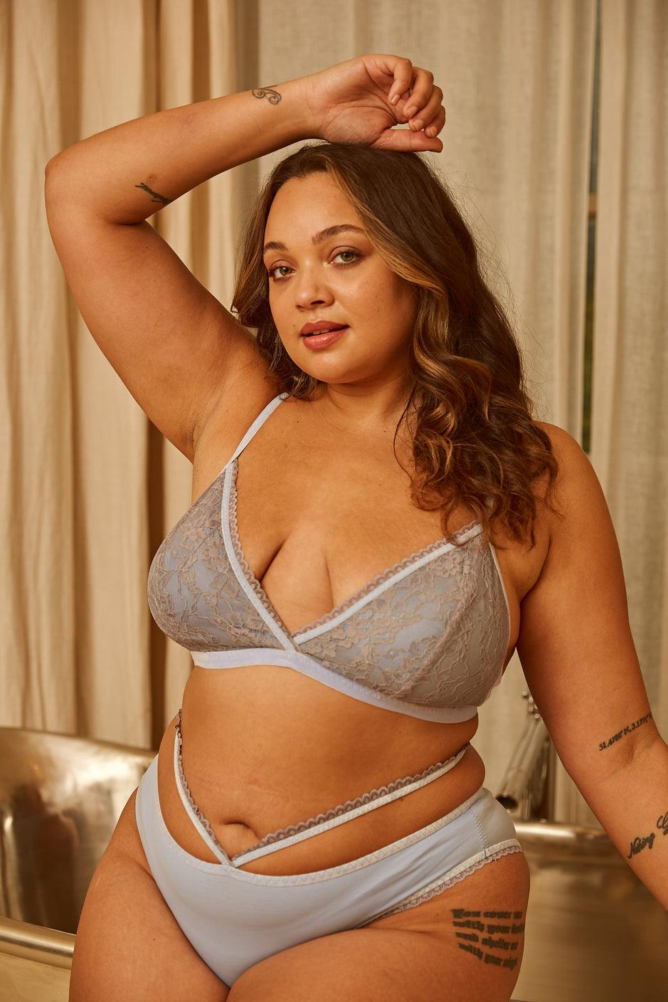 Silk & Organic Cotton Lace Bralette — Quiet Lace