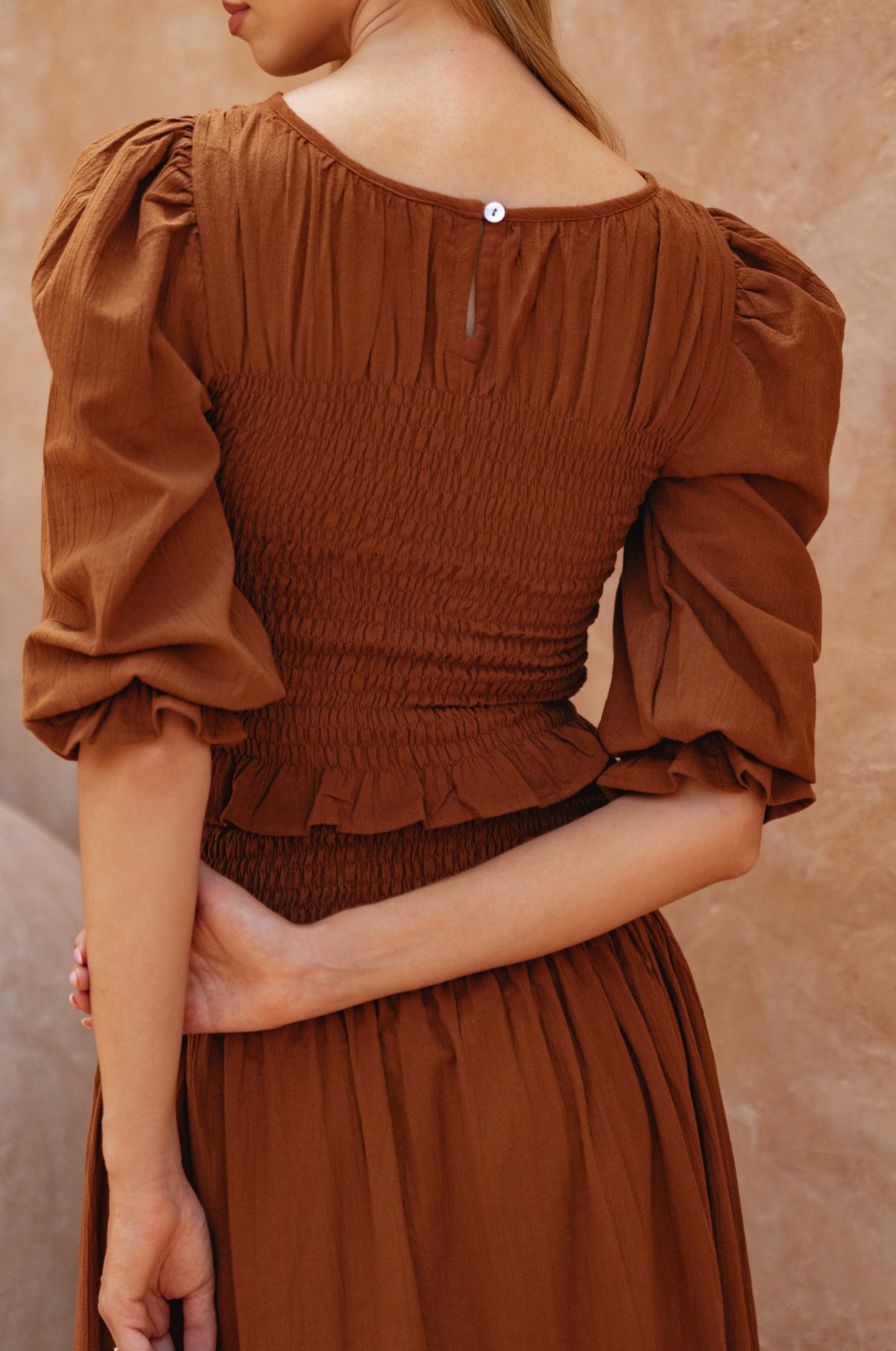 Smocked Linen Top — Skin & Sun