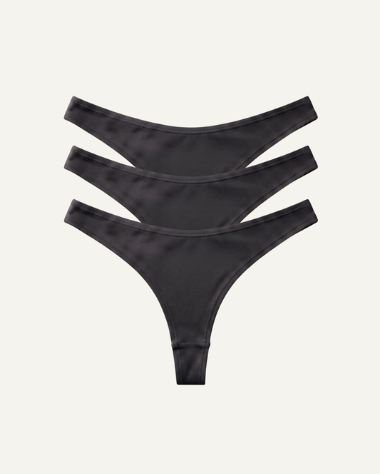 Anthracite Thong 3-Pack — The Essentials