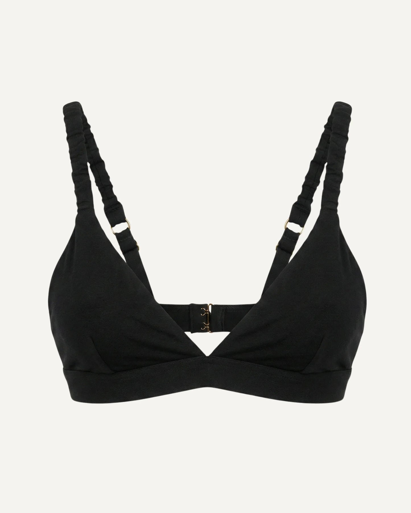 Merino Wool Bra — Wireless, Black