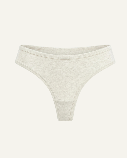 Cotton-Linen Thong — Bare Essential