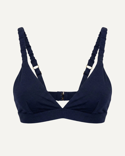 Merino Wool Bra — Wireless, Dark Blue
