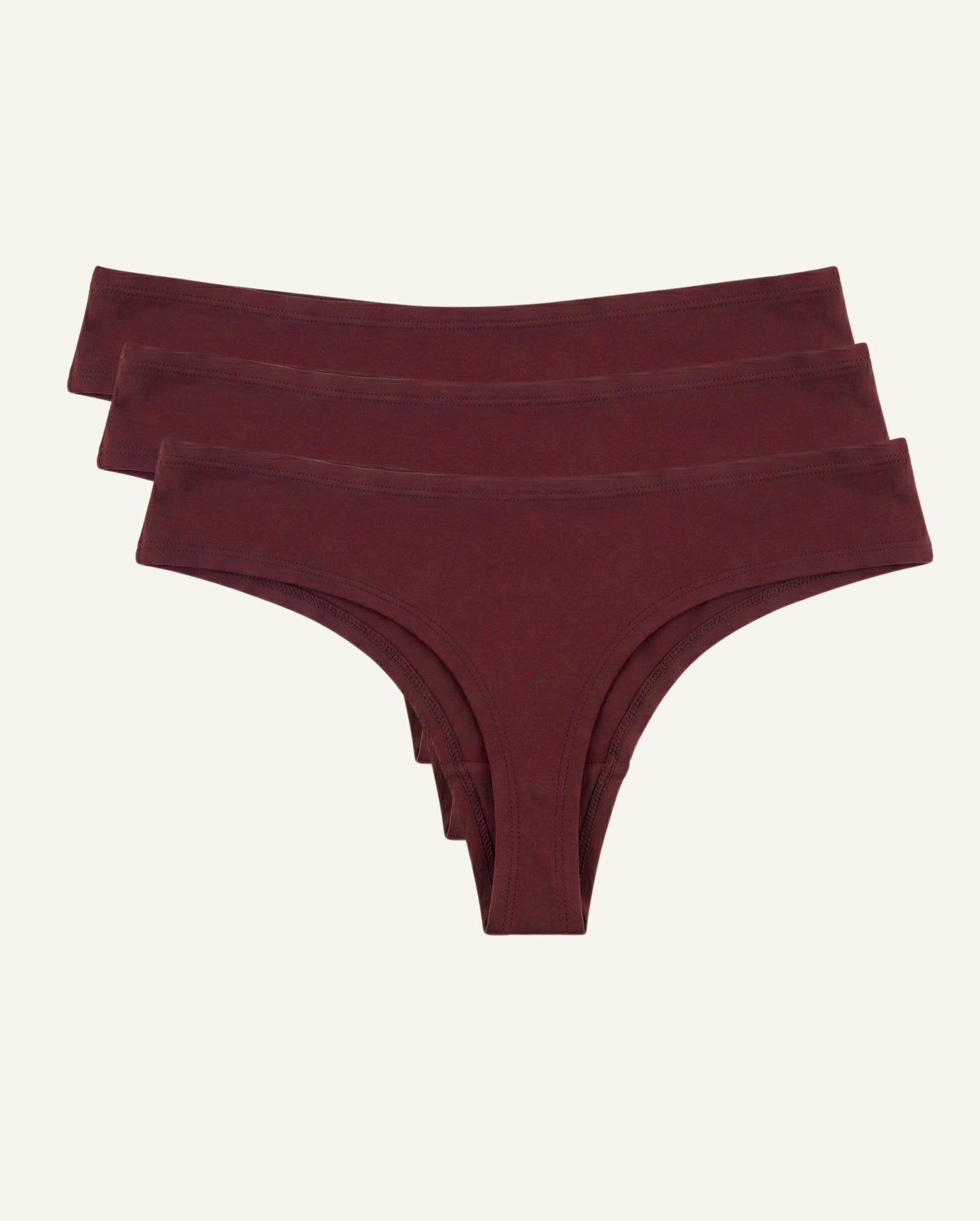 Seacell Thong 3-Pack — Burgundy