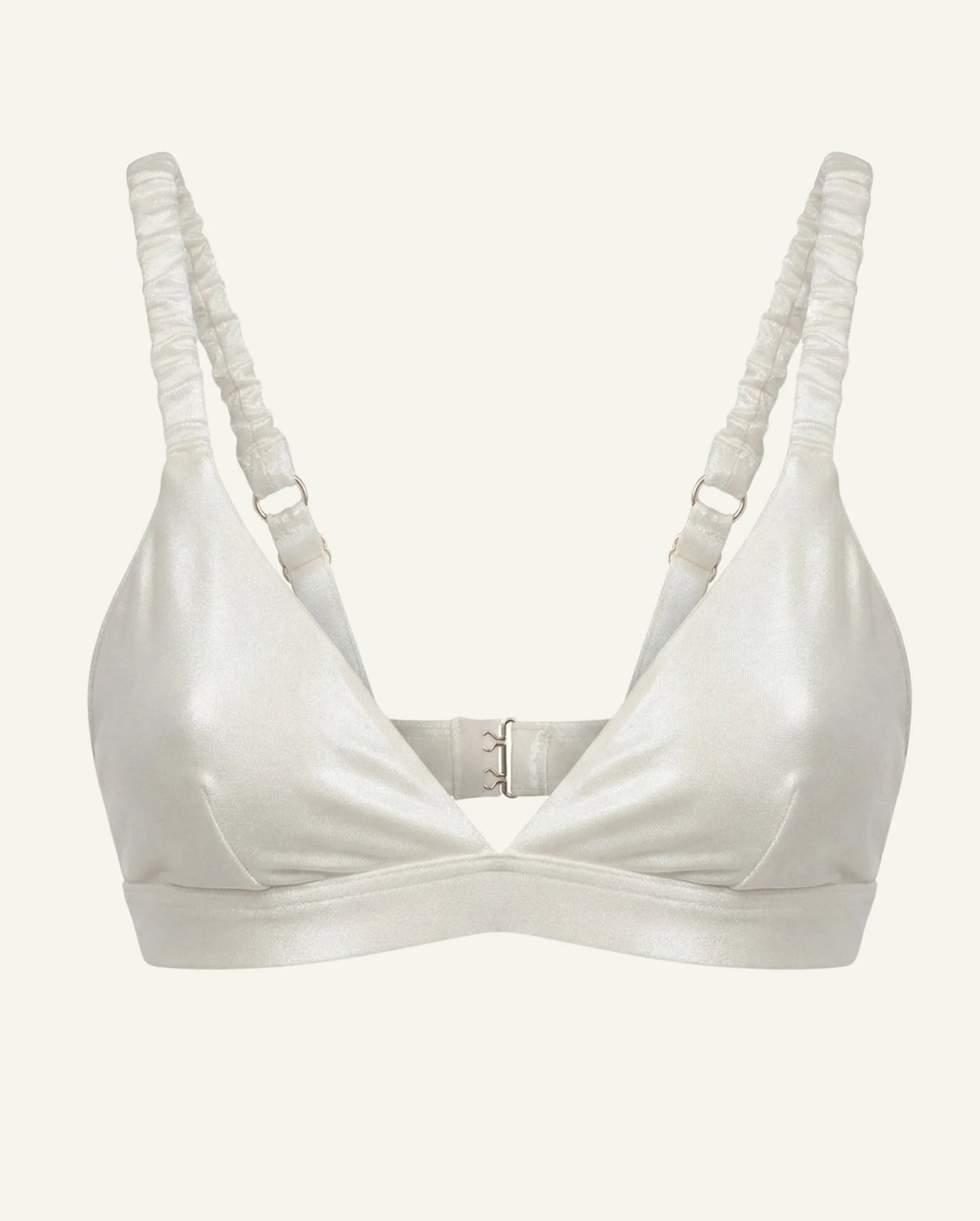 Silk Bra — Pure White