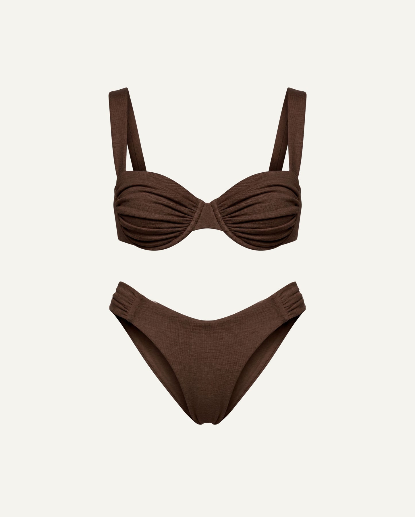 Merino Wool Balconette Bikini — Poolside Power