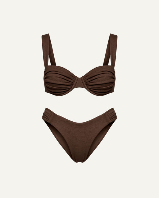 Merino Wool Balconette Bikini — Poolside Power