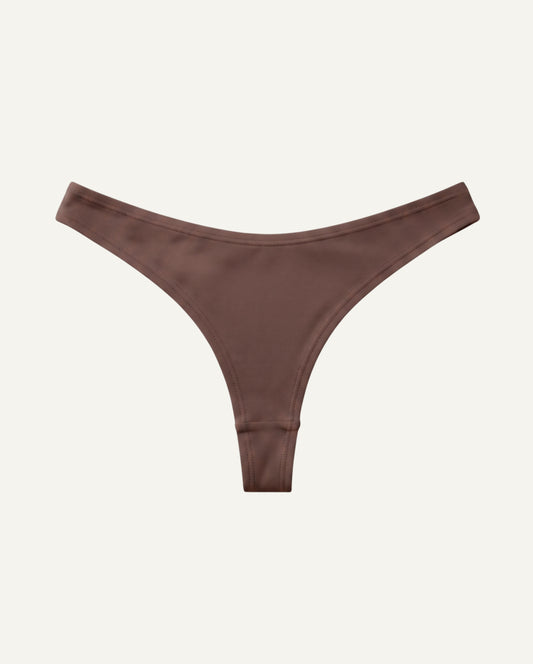 Seaweed Thong — Barely There, Brown