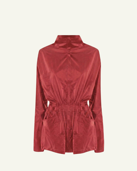 Cotton Windbreaker — Cherry Red