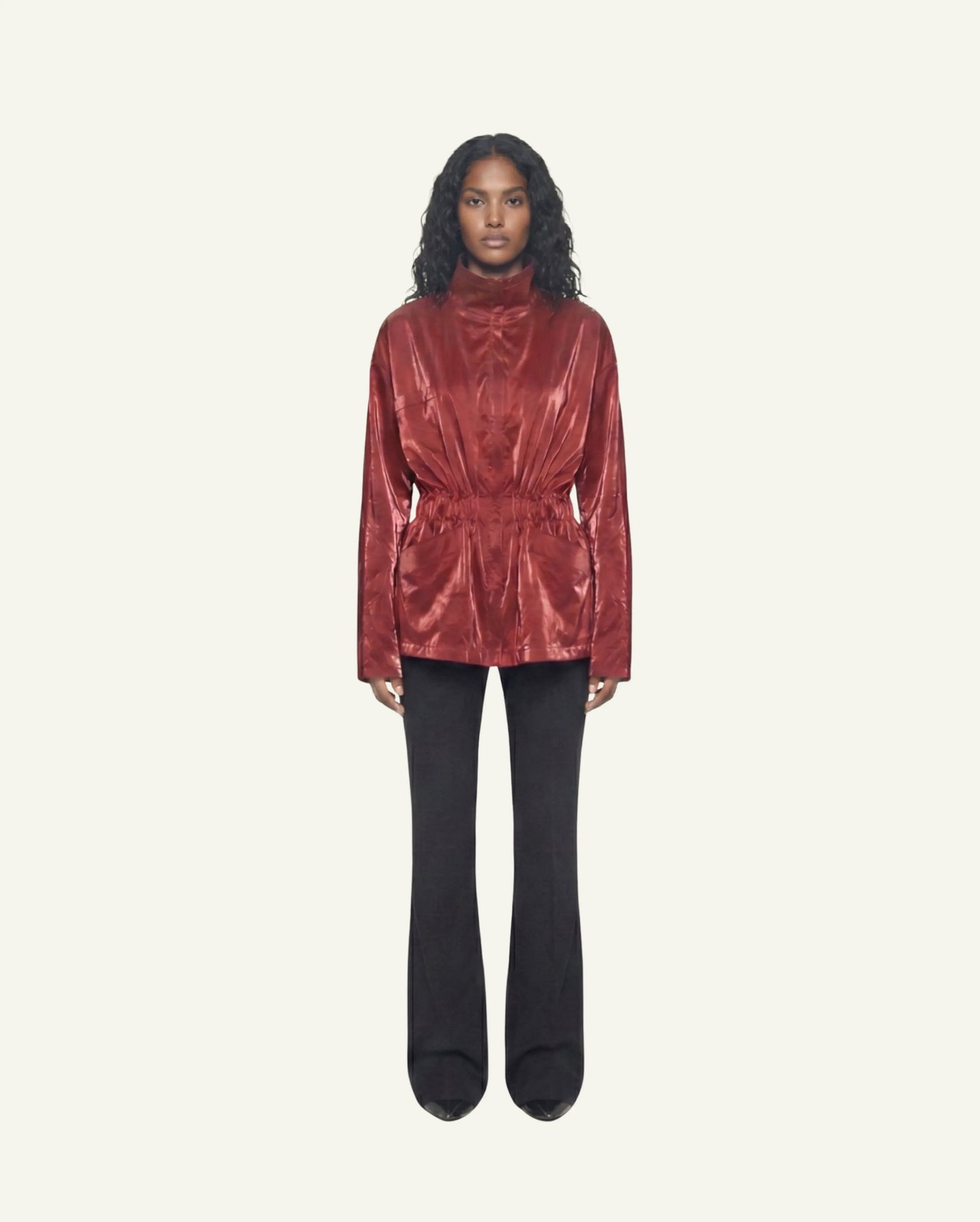 Cotton Windbreaker — Cherry Red