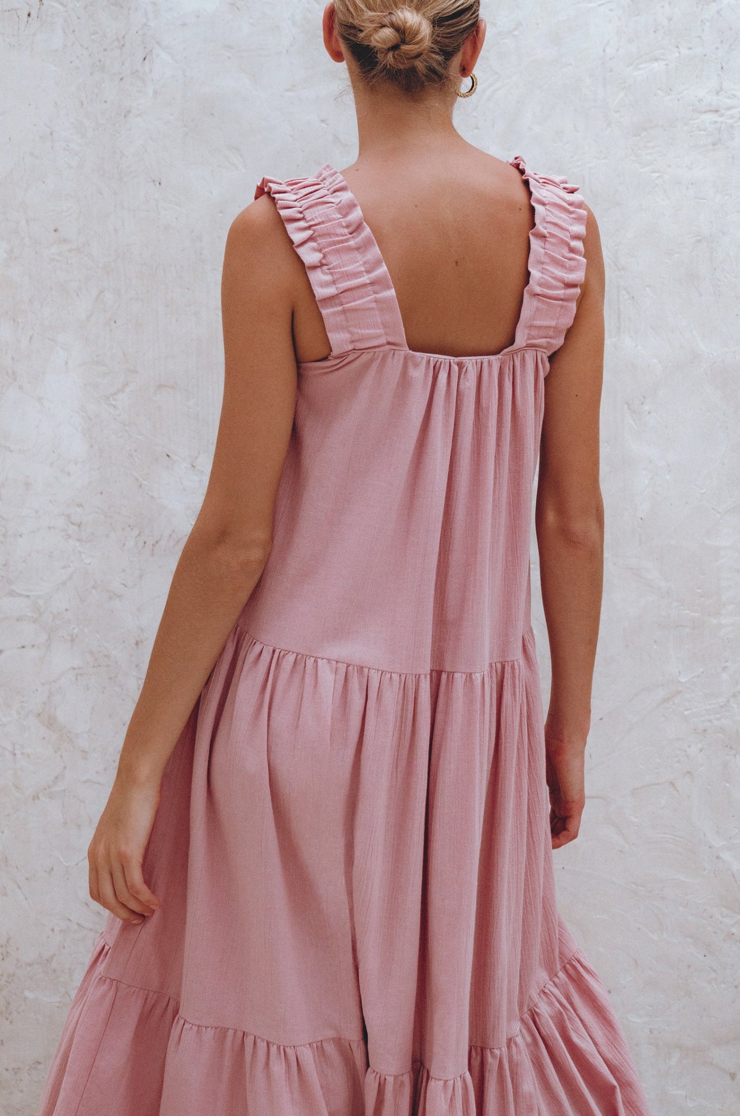 Column Linen Maxi Dress — Rooftop Season