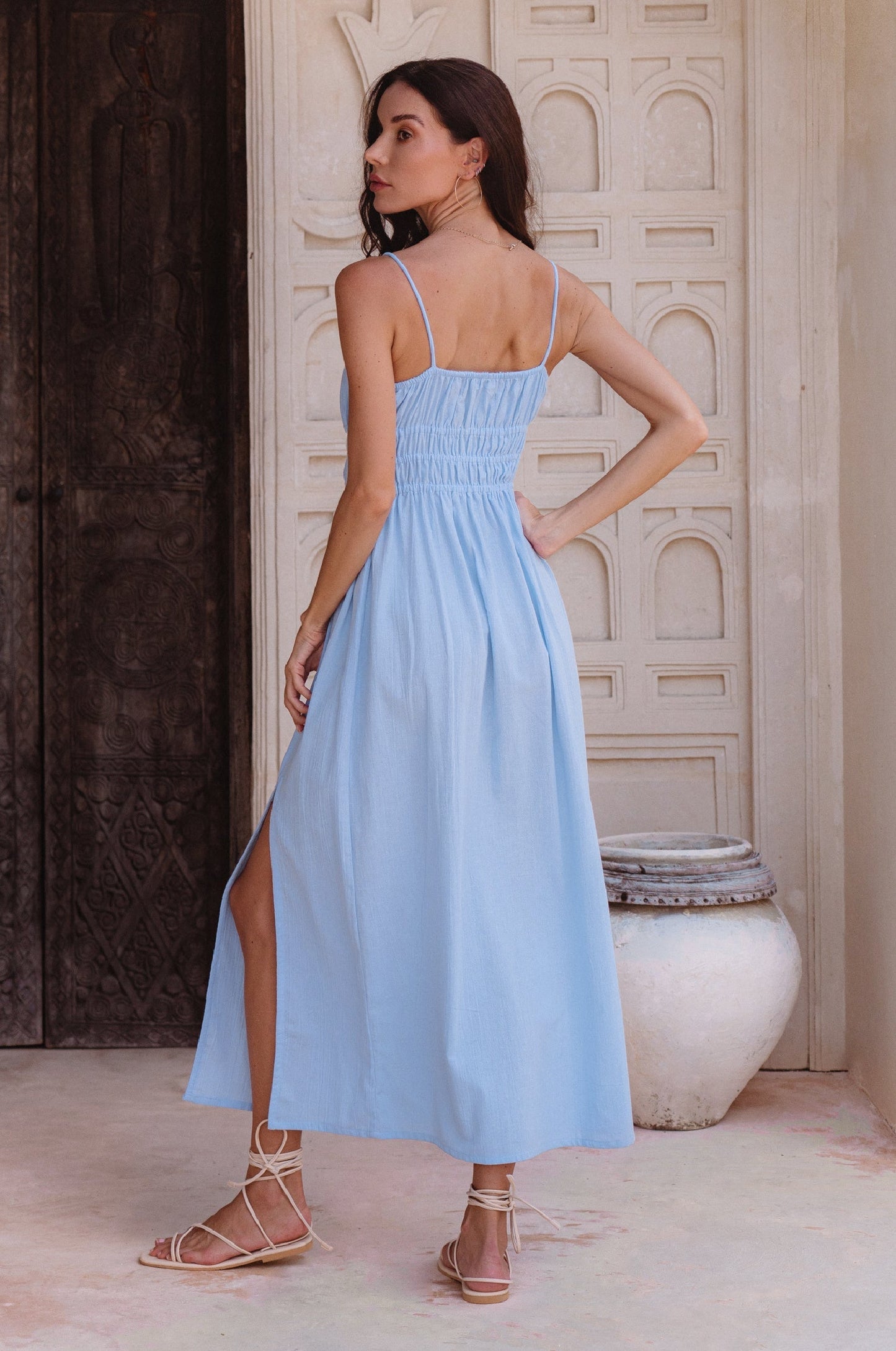 Handcrafted Linen Midi Dress — Summer Icon
