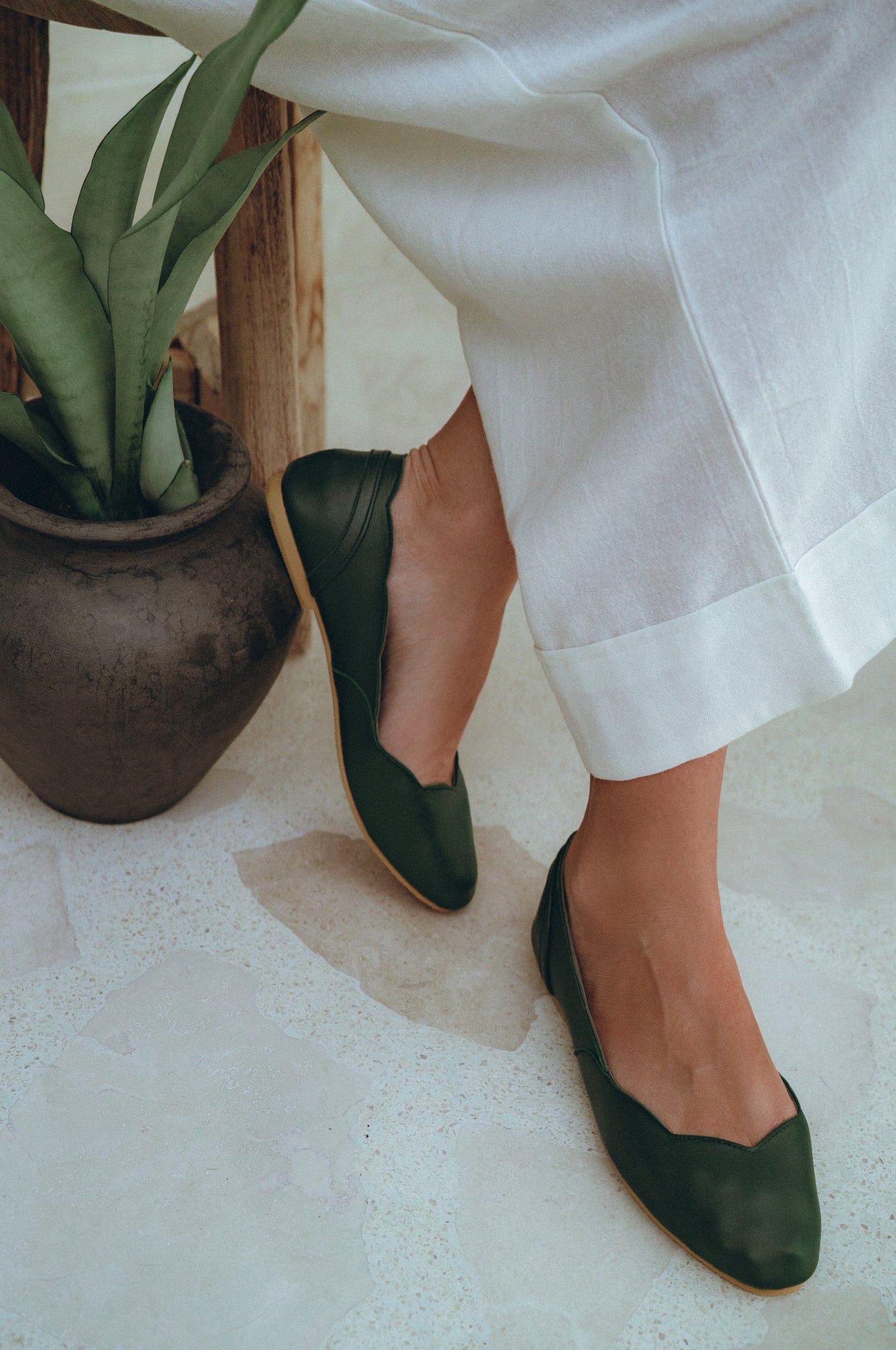 Leather Ballet Flats — Morning Commute
