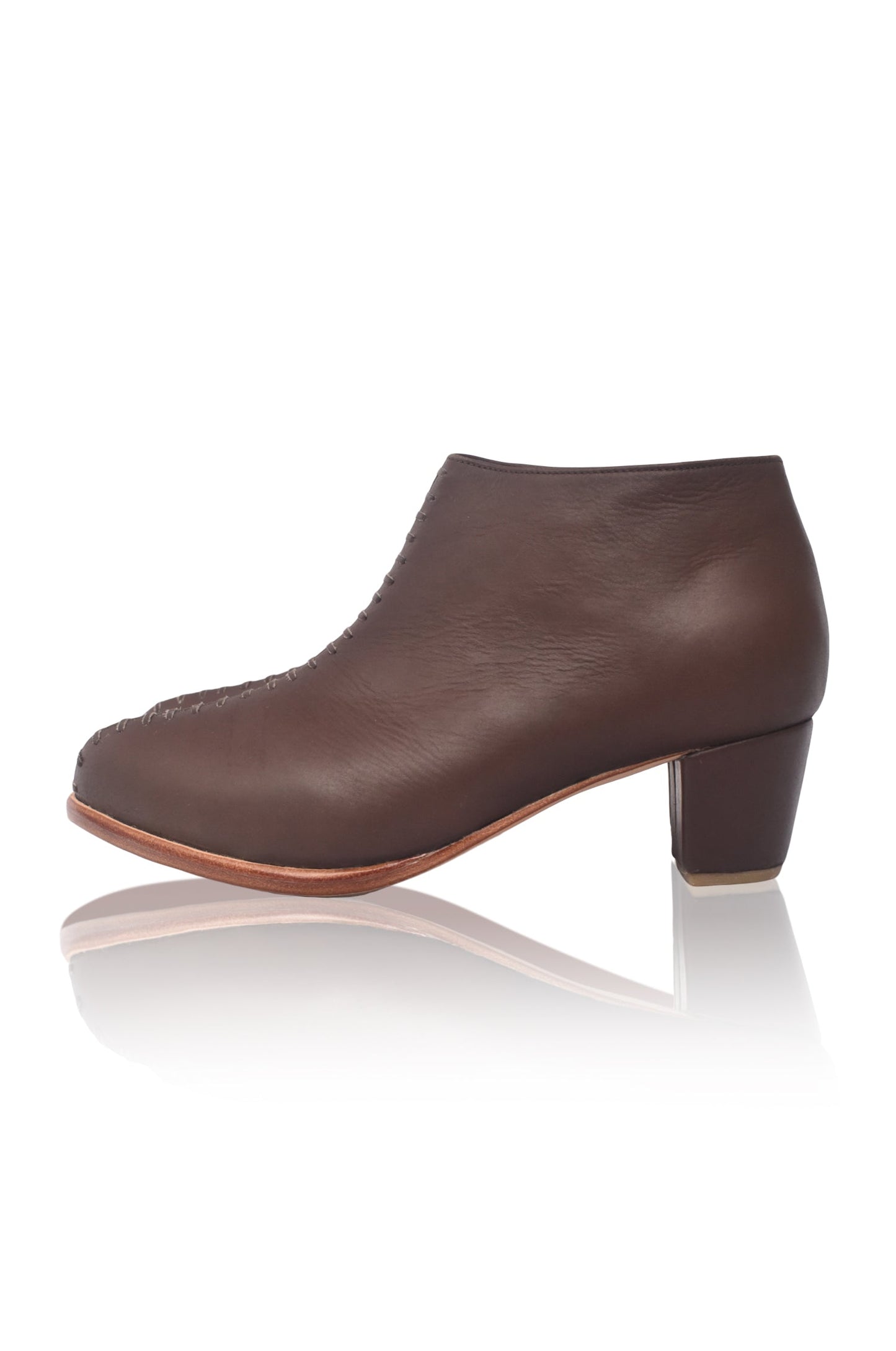 Heeled Leather Booties — Monte Carlo