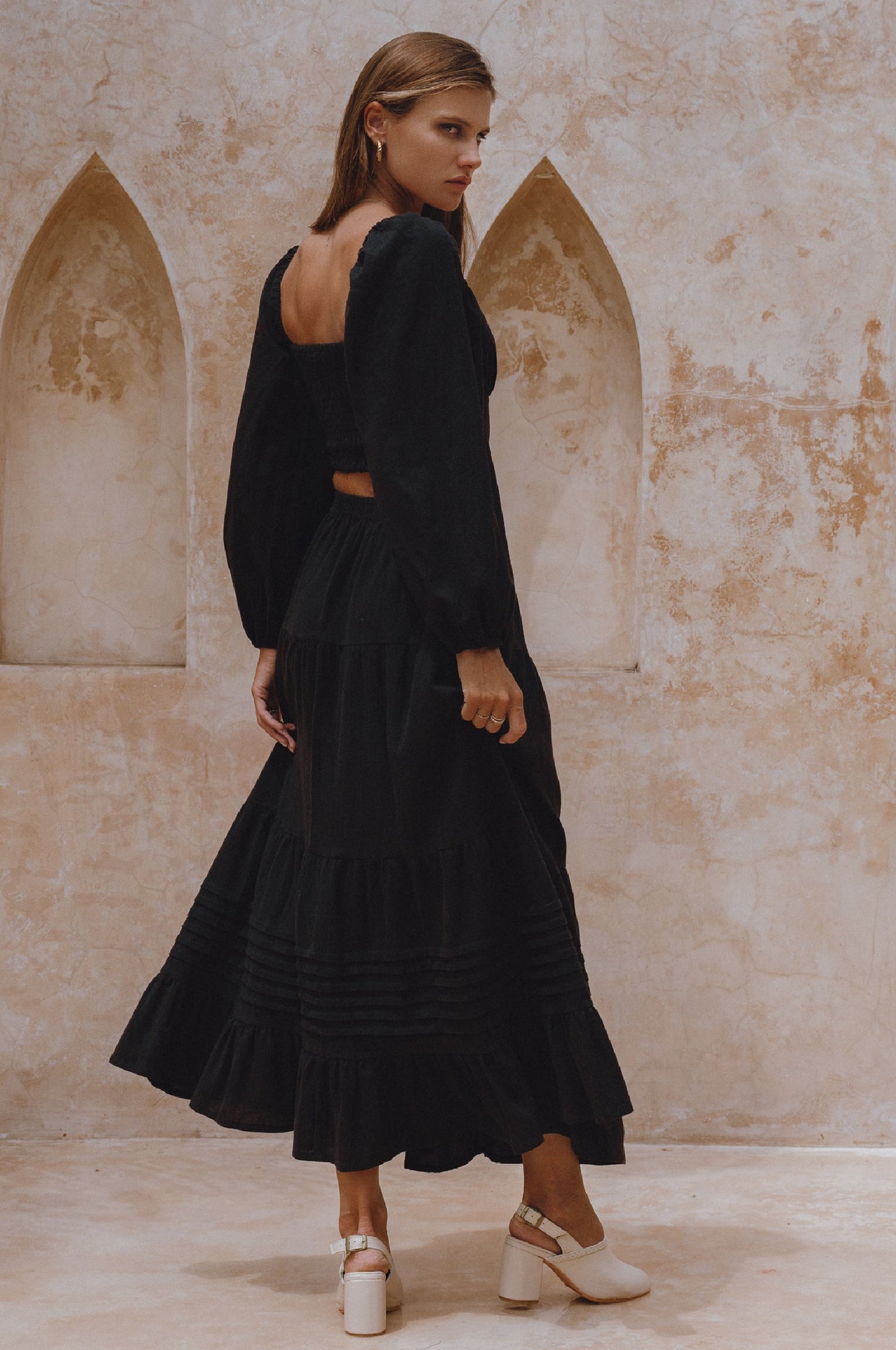 Linen Maxi Skirt — Sweep the City