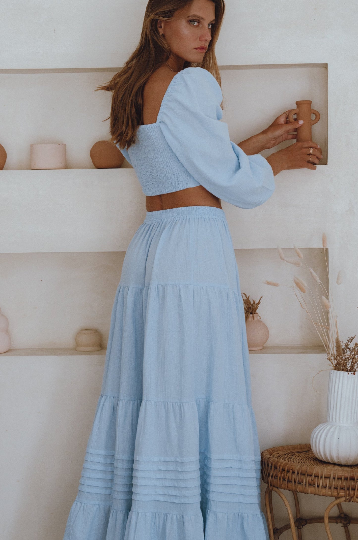 Linen Maxi Skirt — Sweep the City