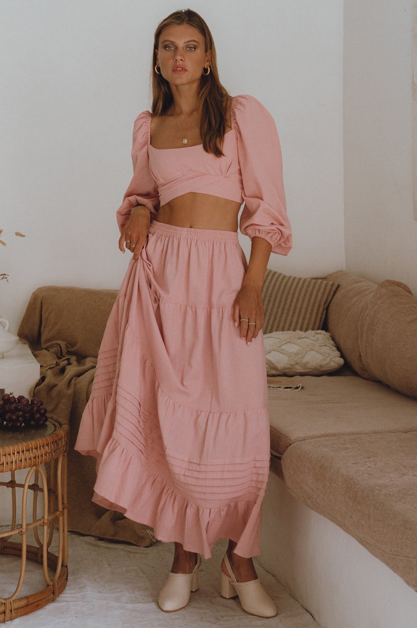 Linen Maxi Skirt — Sweep the City