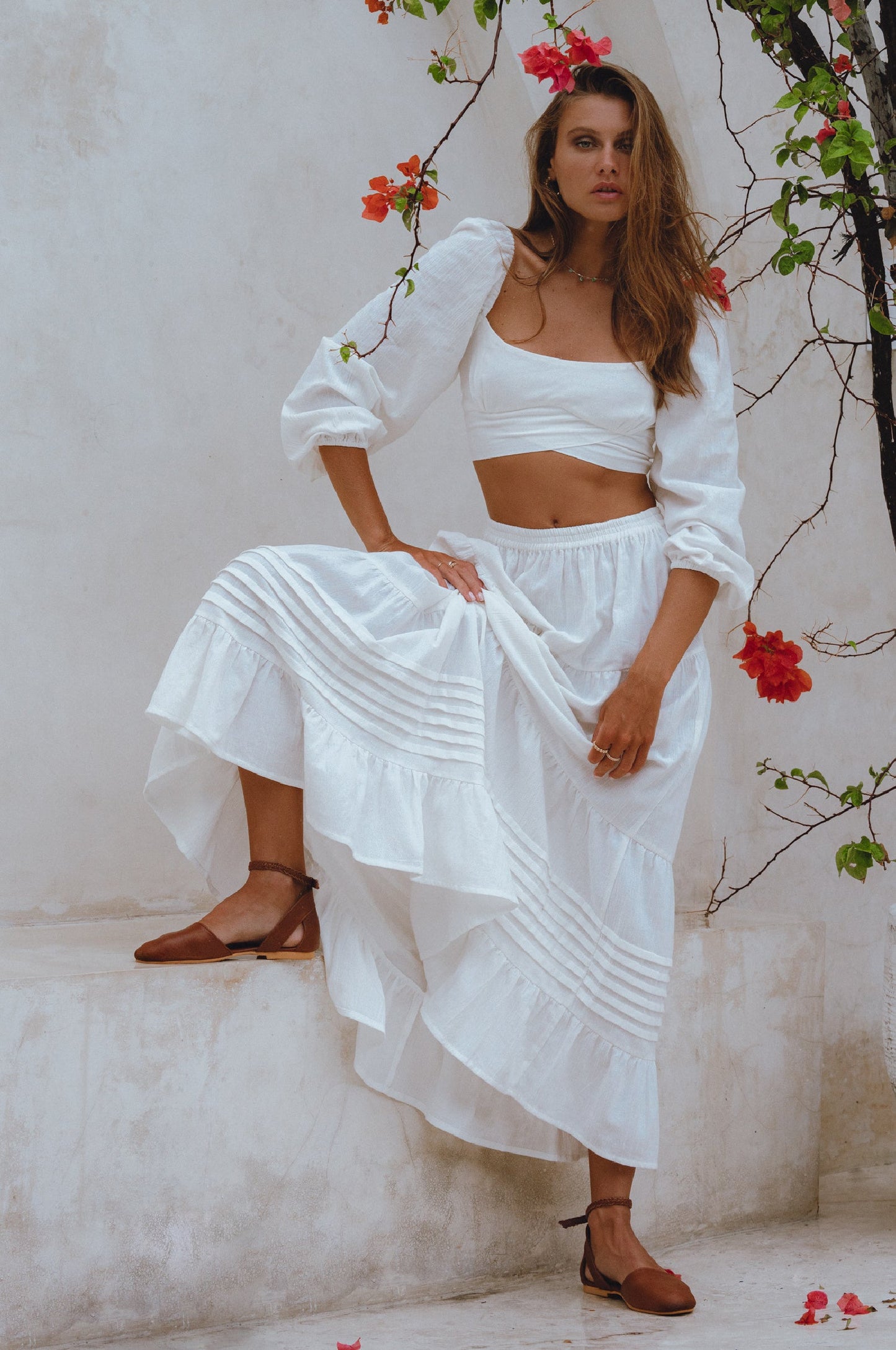 Linen Maxi Skirt — Sweep the City