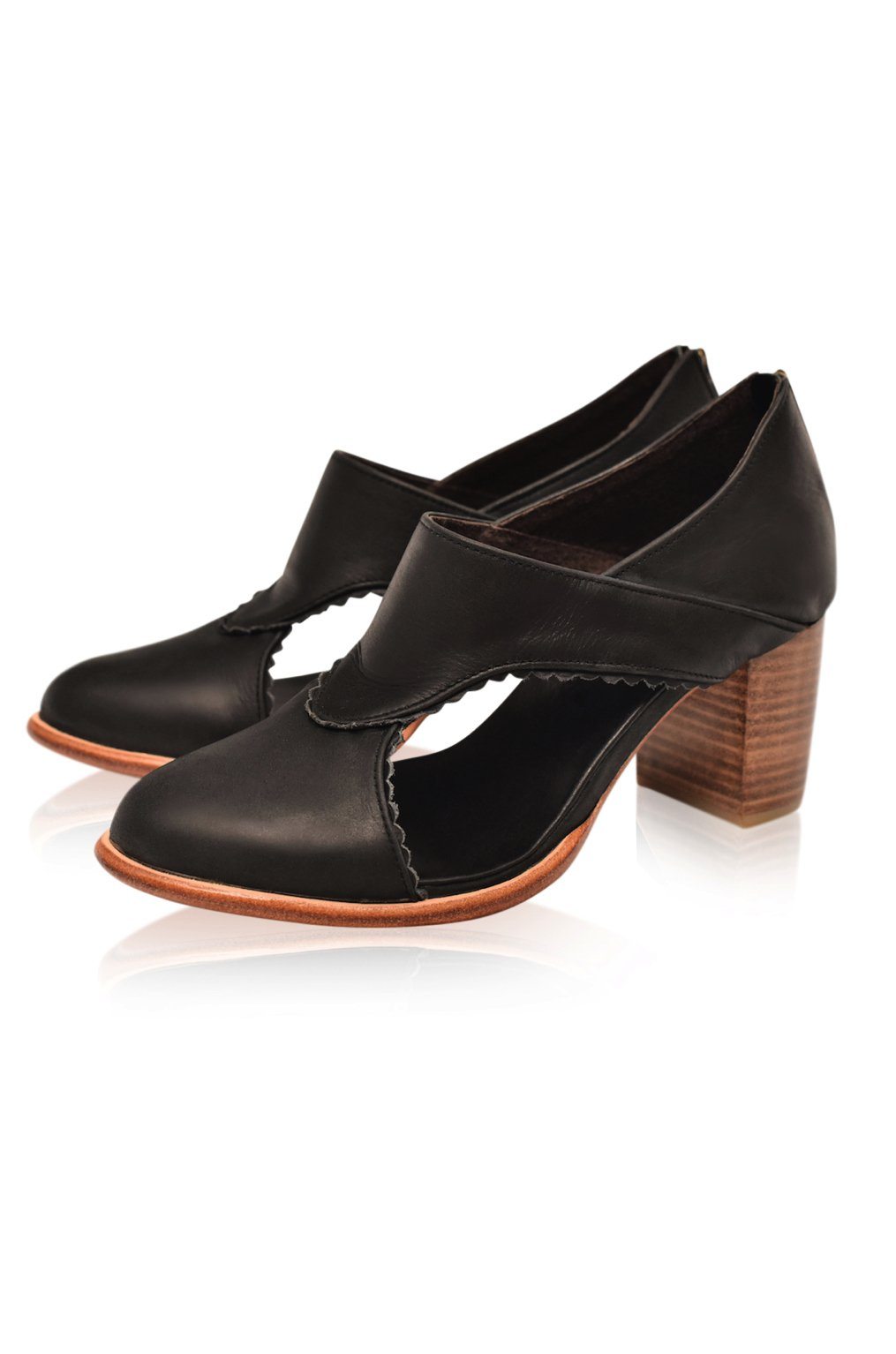 Heeled Leather Booties — City Rain
