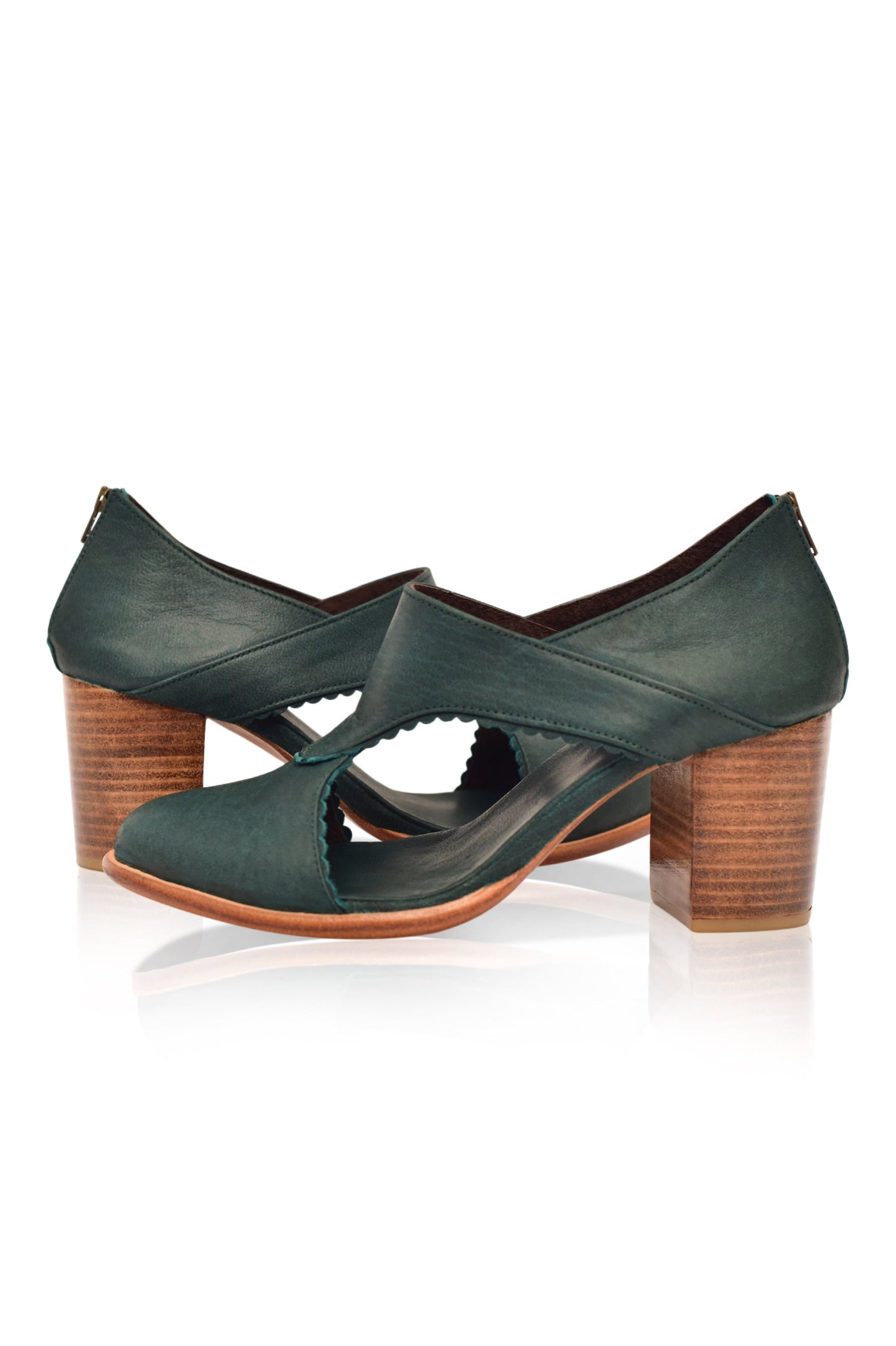 Heeled Leather Booties — City Rain