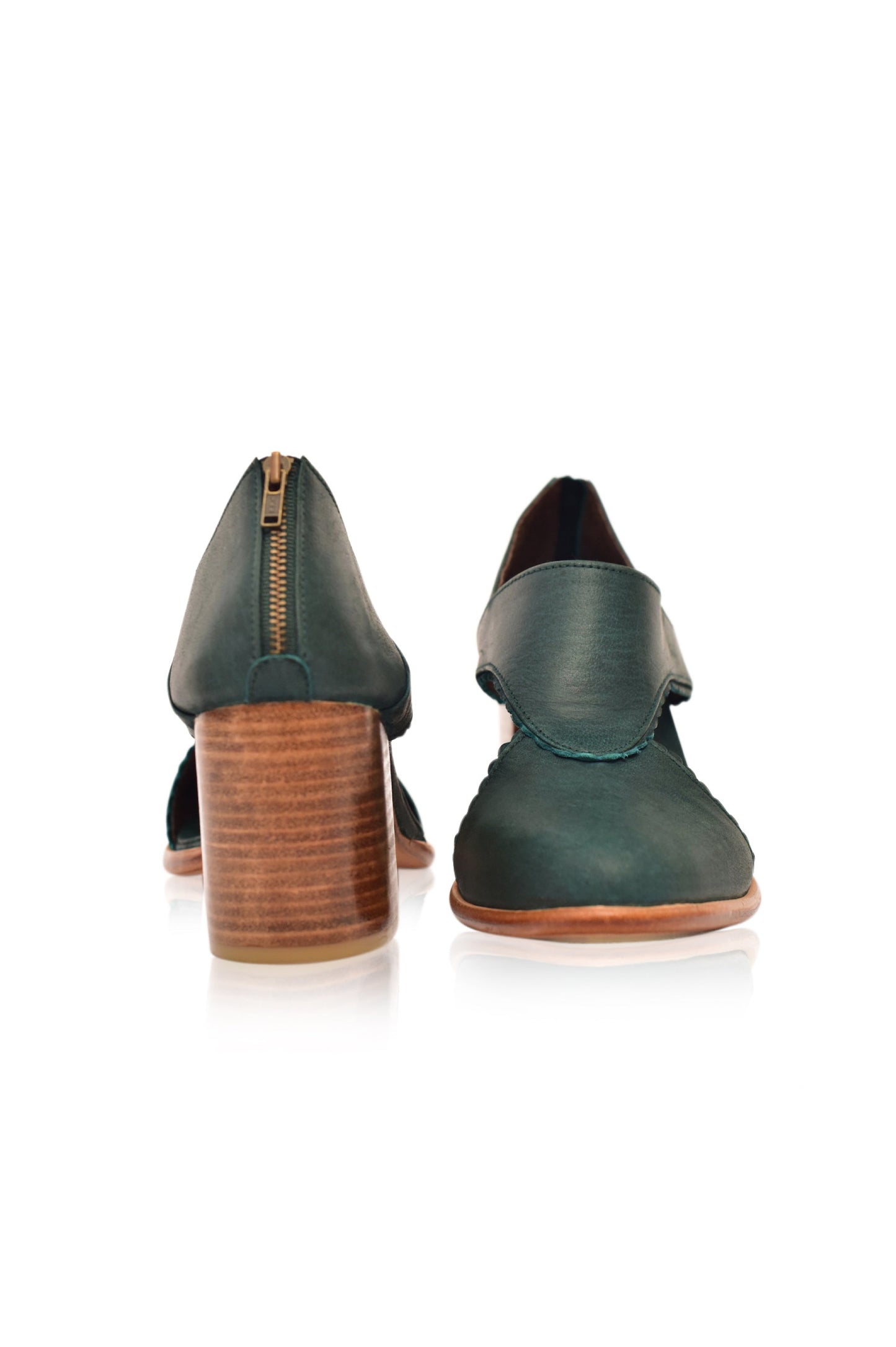 Heeled Leather Booties — City Rain