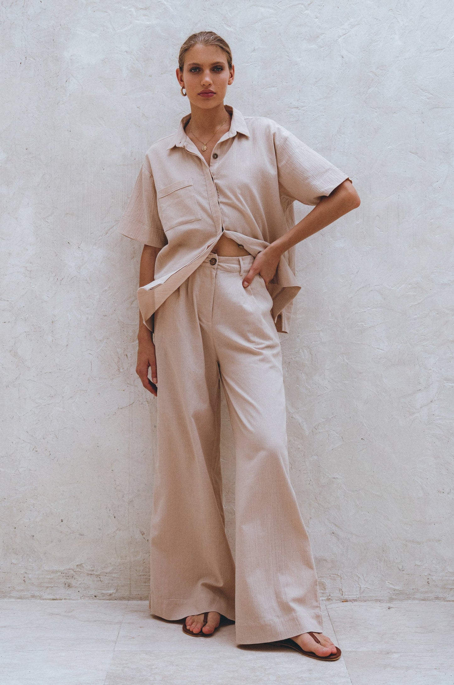 Wide-Leg Linen Trousers — No Rules