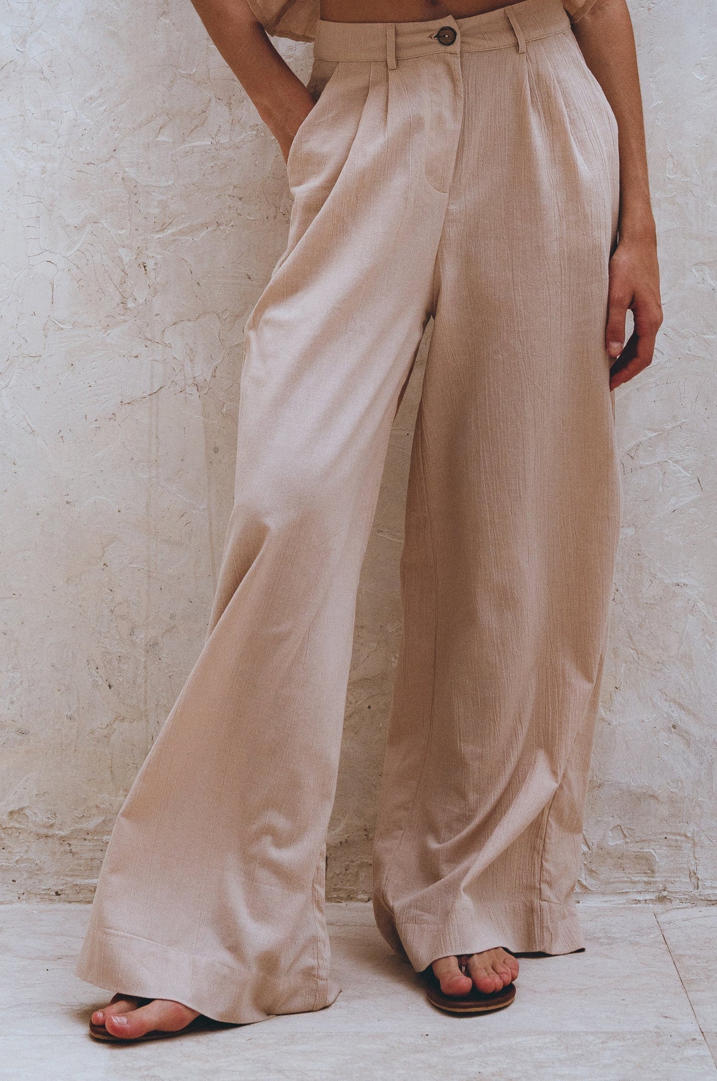 Wide-Leg Linen Trousers — No Rules