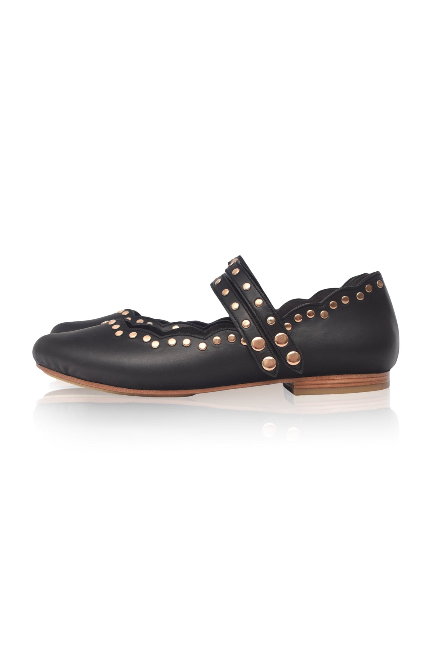 Dual-Strap Leather Ballet Flats — Weekend Wander