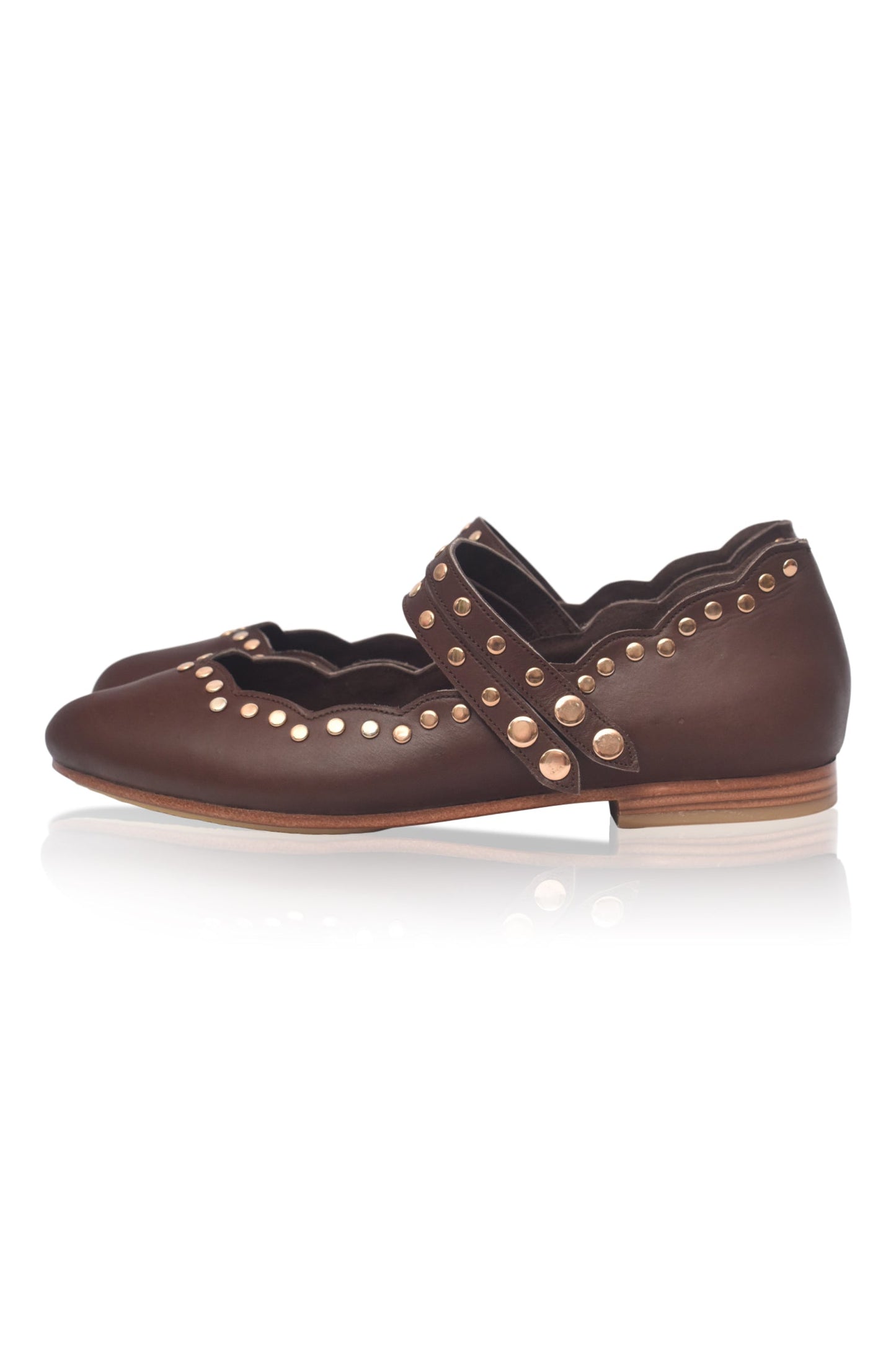 Dual-Strap Leather Ballet Flats — Weekend Wander