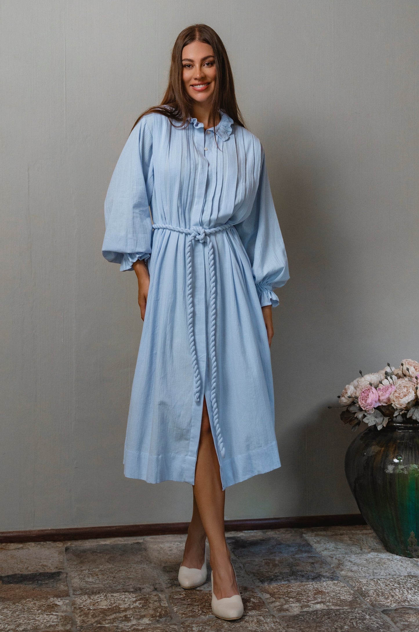 Ruffle Linen Dress — Made to Be Noticed