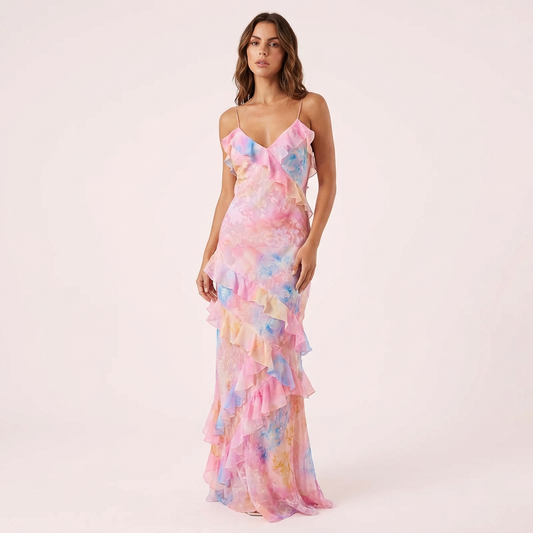 Rory | Elegant Flowing Maxi Dress with Spaghetti Straps