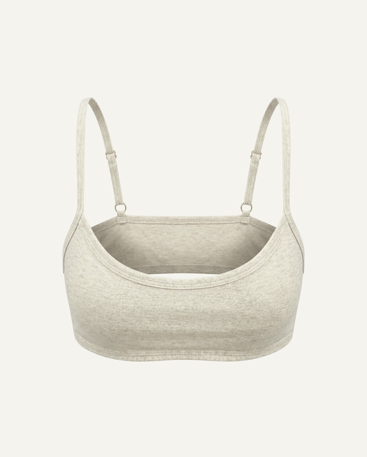 Cotton-Linen Scoop Bralette — Bare Essential